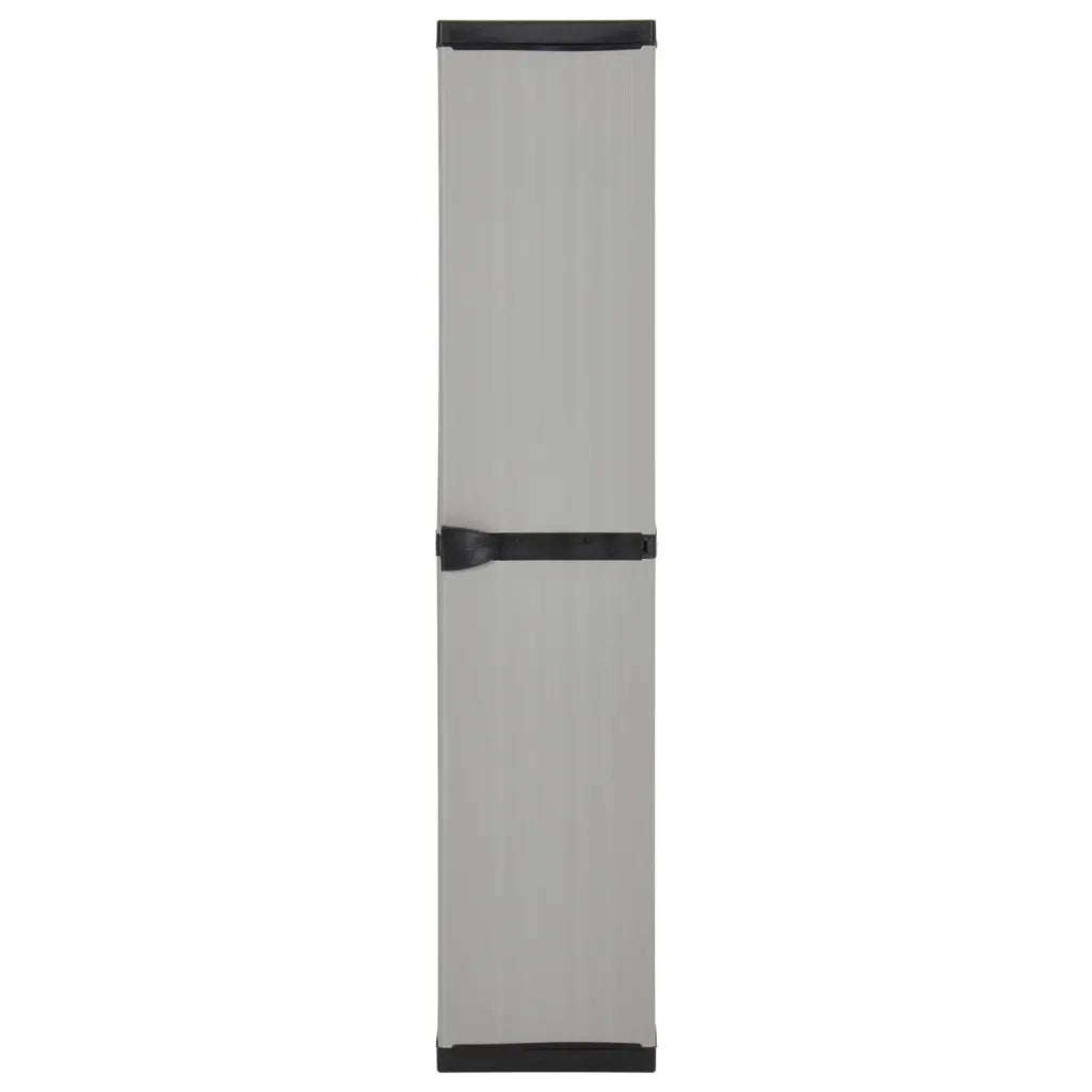 Armadietto da Giardino con 3 Ripiani Grigio e Nero 34x40x168 cmcod mxl 70572