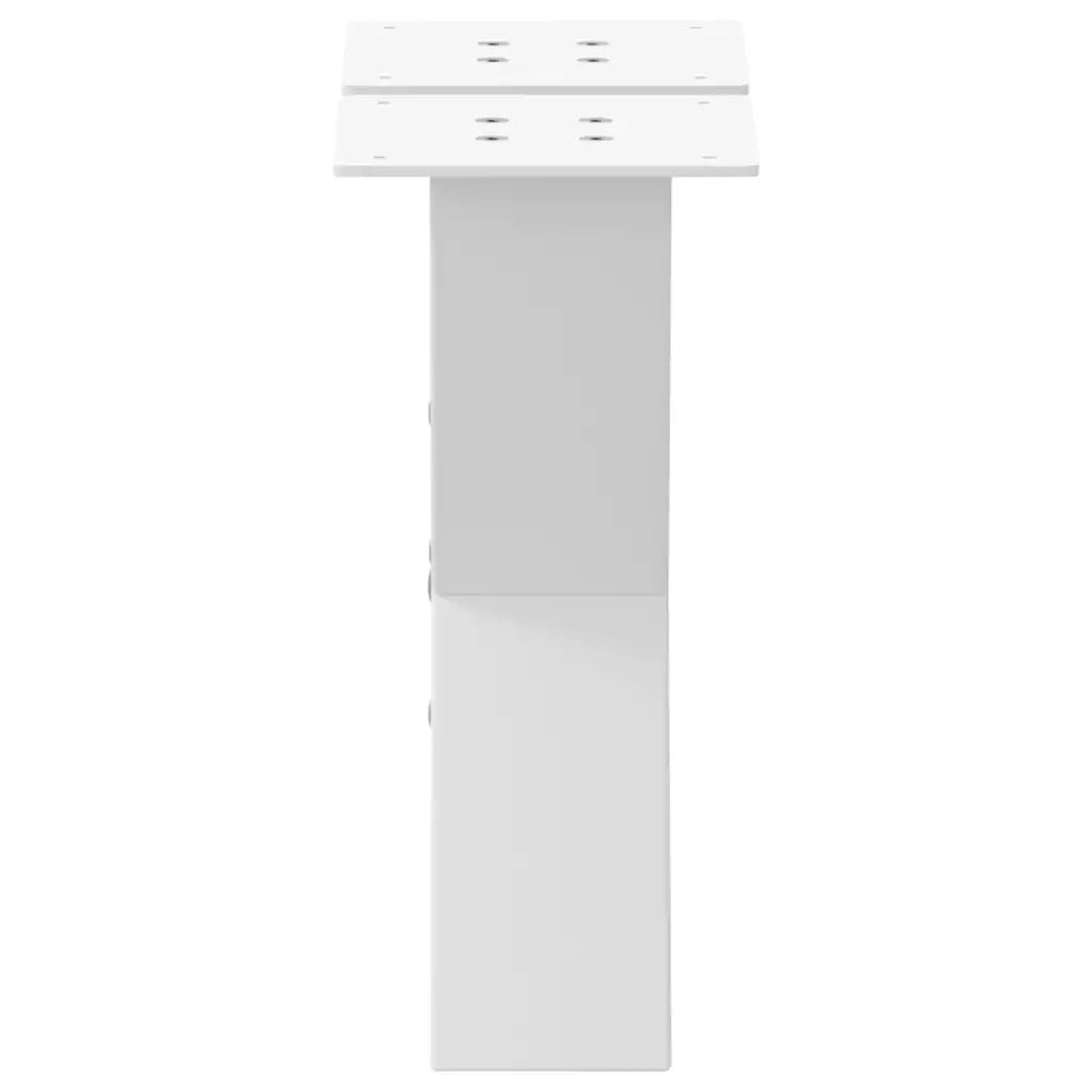 Gambe per Tavolino da Caffè a Forma di X 2 pz Bianche 40x(30-31) cm Acciaio 4012933
