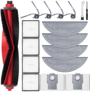 Accessori per Roborock Q10 S5 - 1 Spazzola principale - 4 Filtro HEPA - 4 Asciugamani di pulizia - 4 Spazzole laterali - 2 Sacchi di polvere - Incluso chiave inglese - Componenti per aspirapolvere robot.