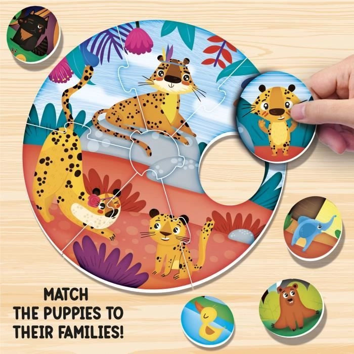 Divertente gioco di puzzle - LISCIANI - Abbina cuccioli e mamme