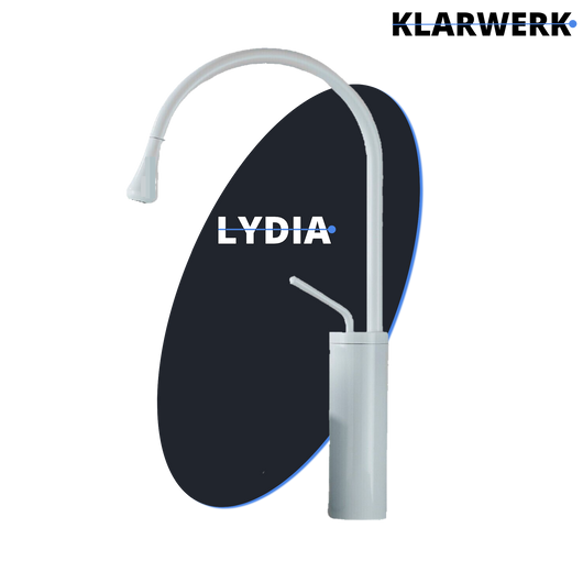 Lydia | Rubinetto da bagno bianco Hotel Gastro | Rubinetto in acciaio inox per lavelli alti miscelatore 2 attacchi |Raccordo ad alta pressione alto |