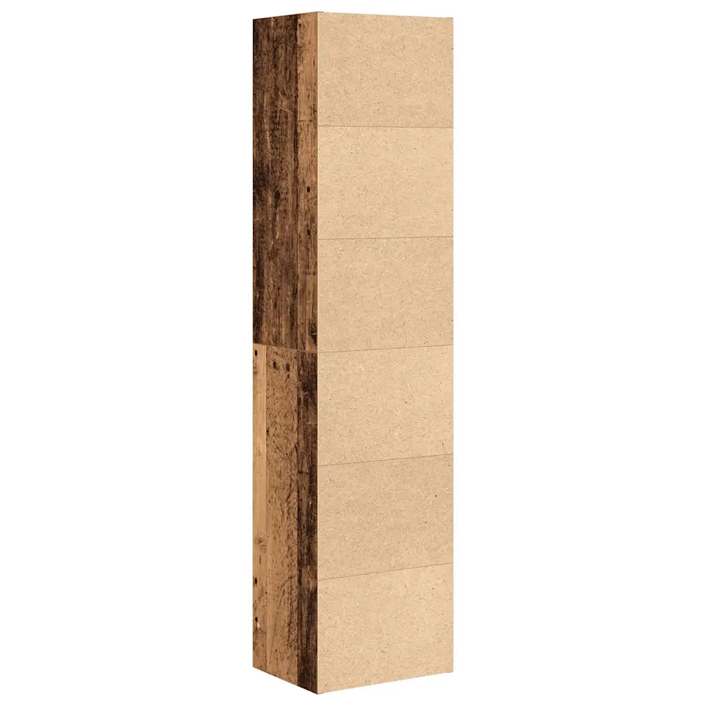 Libreria-Scaffale per Libri-Mobile di Stoccaggio Legno Vecchio 31x24x127 cm in Legno Multistrato