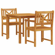 Set da Pranzo per Giardino 3 pz | Set Salotto da Giardino Marrone