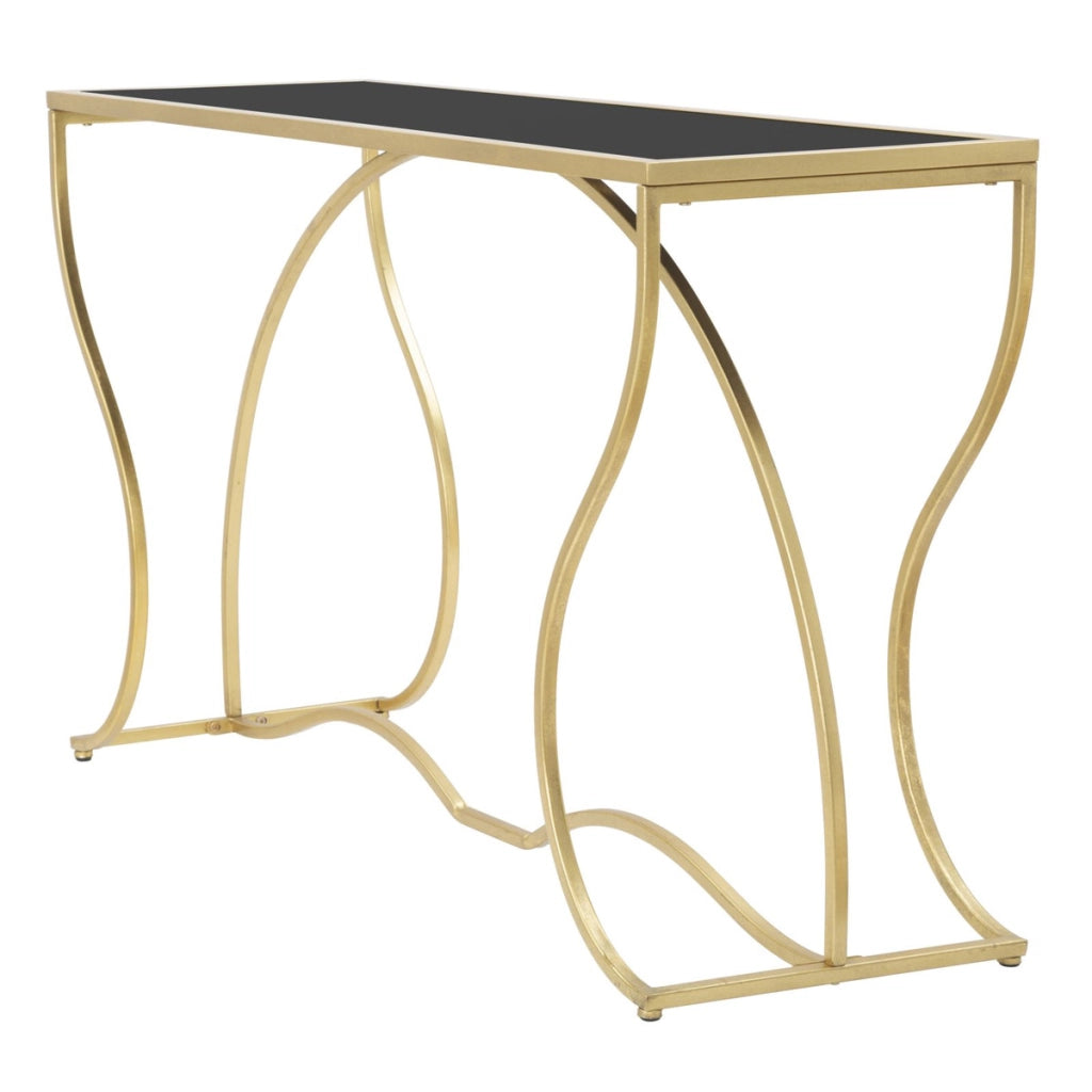 Tavolo Consolle VKH626, Oro, Metallo, 130x40x75 cm