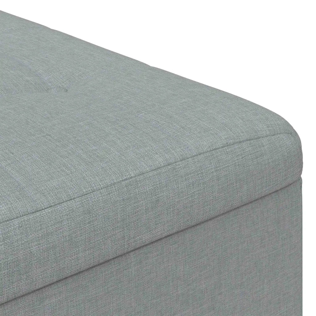 Pouf contenitore Grigio chiaro 60 x 60 x 45 cm Tessuto 876818