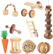 Hamster kauwset naturale con accessori per cavia, ratti, chinchilla, gerbili