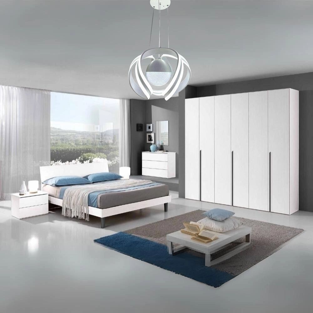Trade Shop - Lampadario A Led 78 W Con Sfera Con Brillantini Glitter Tecnologia Cct Switch B21-3c -