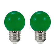 2 Lampadine LED 36V G45 E27 verdi per ghirlanda Polux
