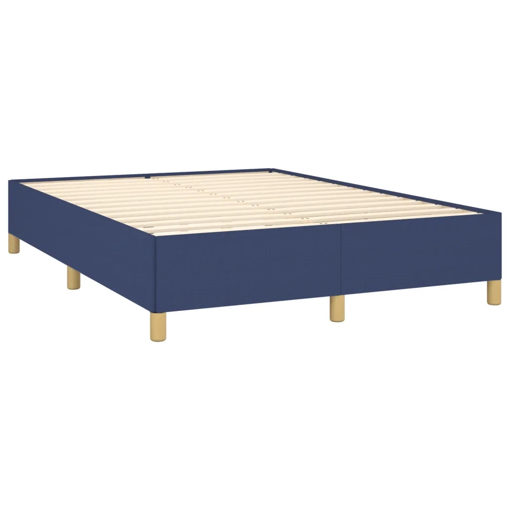 Giroletto a Molle con Materasso Blu 140x200 cm in Tessuto