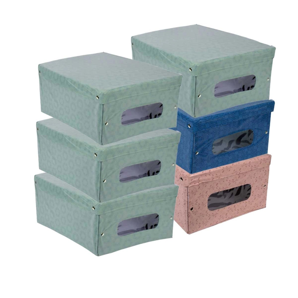 MAURY'S SET 6 SCATOLE GUARDAROBA LIBERTY 50X39XH24 CM COLORAZIONE ASSORTITA