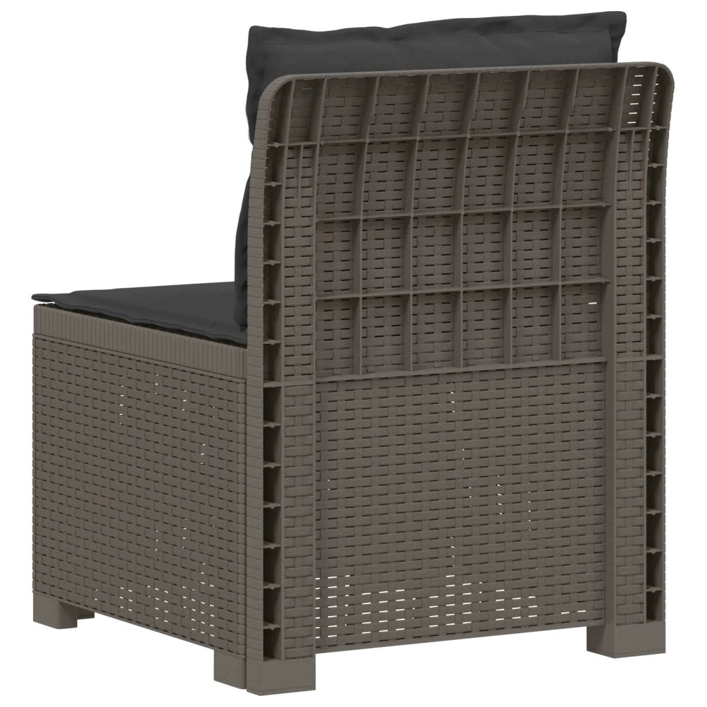 Divano da Giardino a 1 Posto con Cuscini Aspetto Rattan PP 8011809