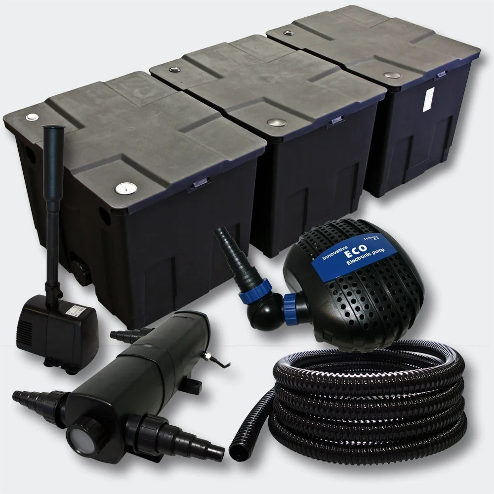 Kit: sistema di filtraggio per laghetto da 90000 l con sterilizzatore UV da 36 Watt pompa e fontana (4216461)