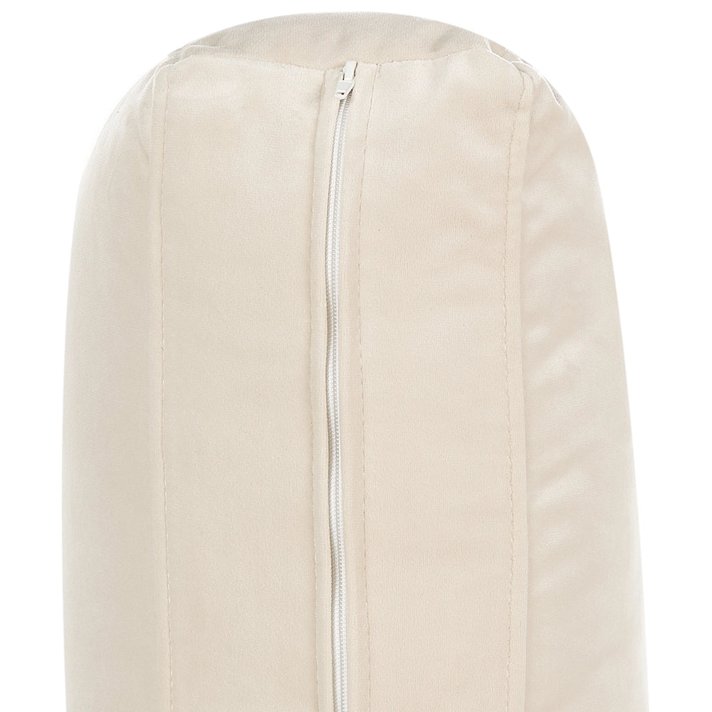 Divano moderno in velluto beige chiaro a 3 posti con Gambe nere Stile Retrò Moderno