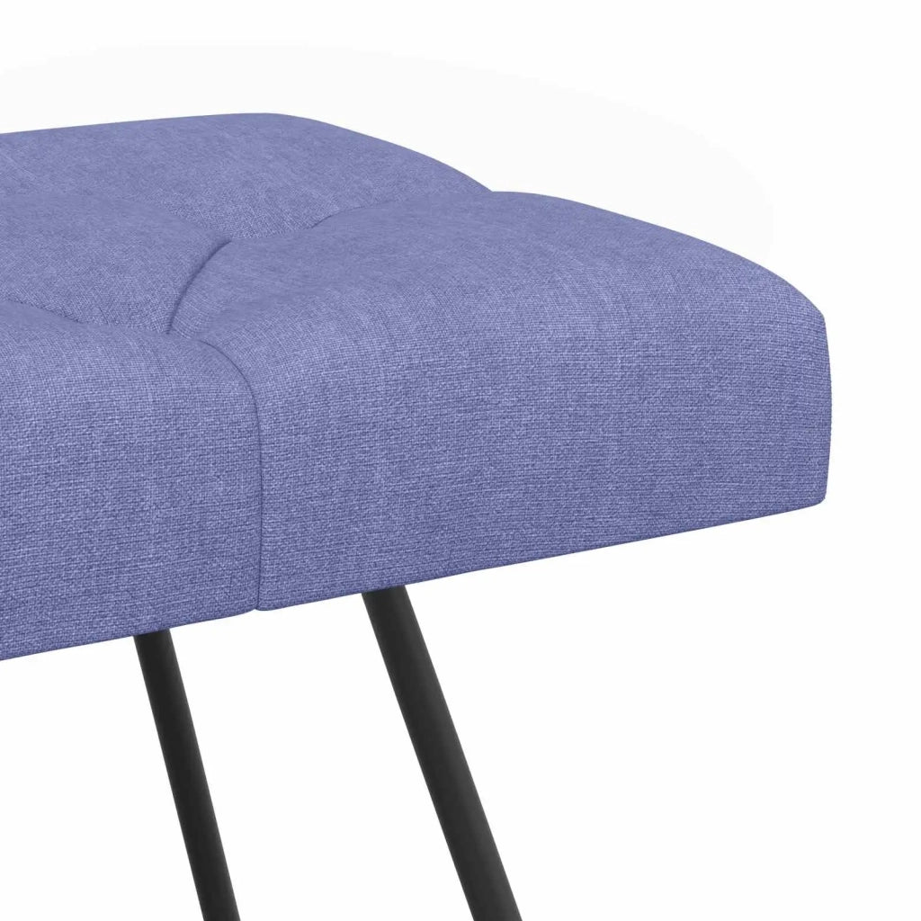Panchina con bottoni imbottiti Blu jeans 110 x 40 x 46 cm 42038384