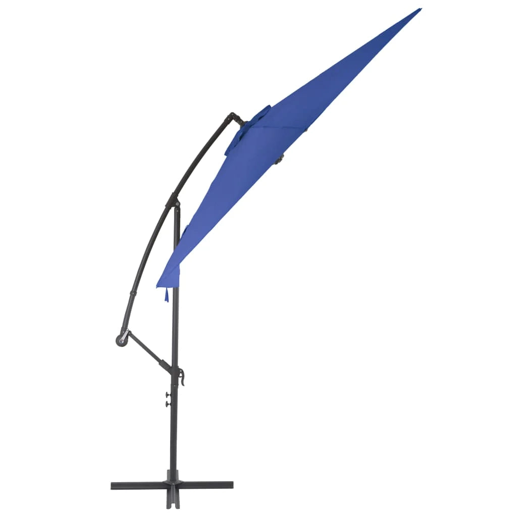 Ombrellone a braccio con palo in alluminio blu da 300 cm 02_0008479
