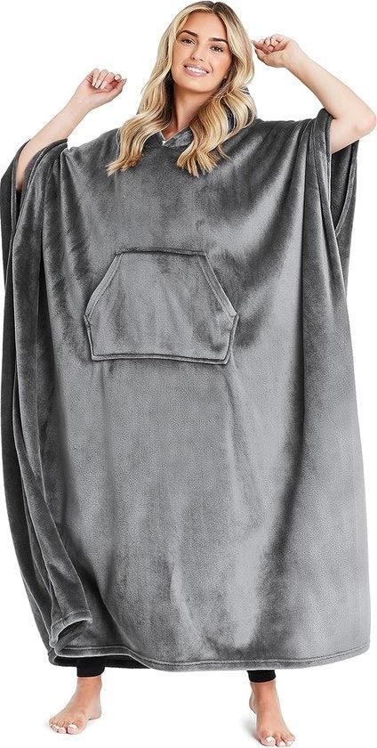 Hoodie caldo e accogliente con maniche e tasche, deken da sweatshirt per donne e uomini