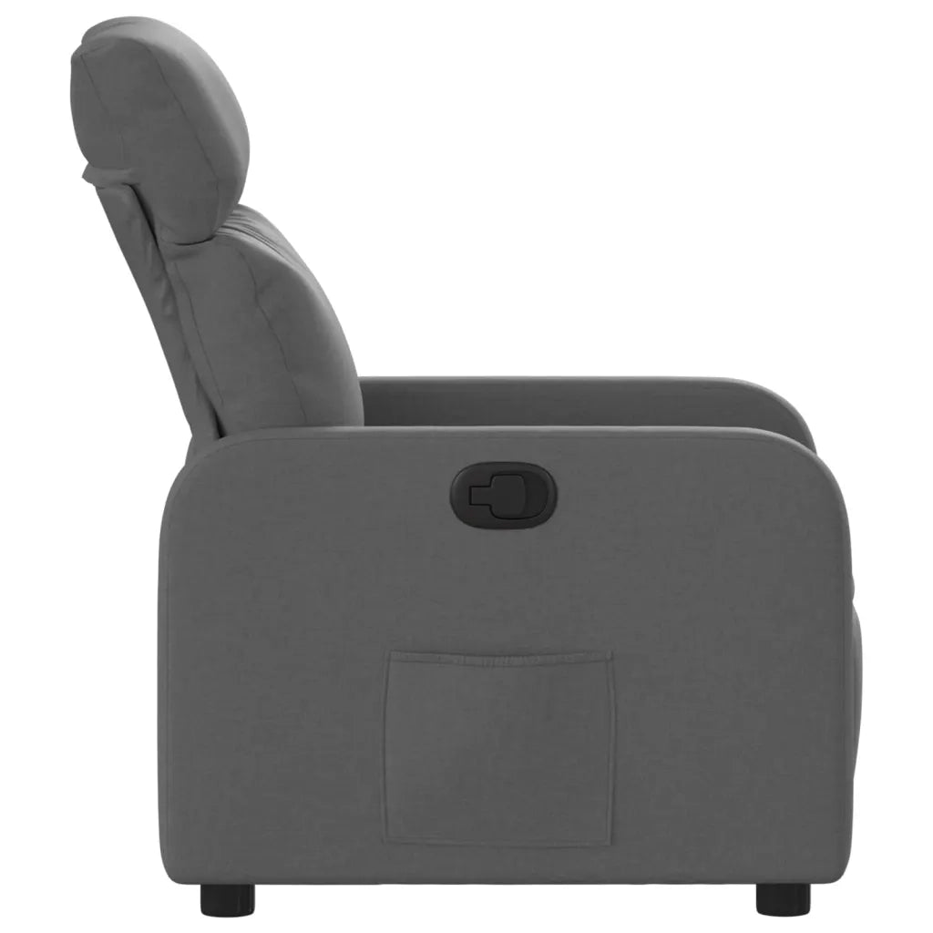Divano Sedia-Poltrona Reclinabile in Tessuto Grigio Scuro 904648