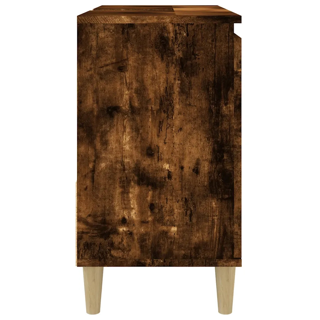 Armadietto Bagno | Armadio da bagno Rovere Fumo 65x33x60 cm in Legno Multistrato