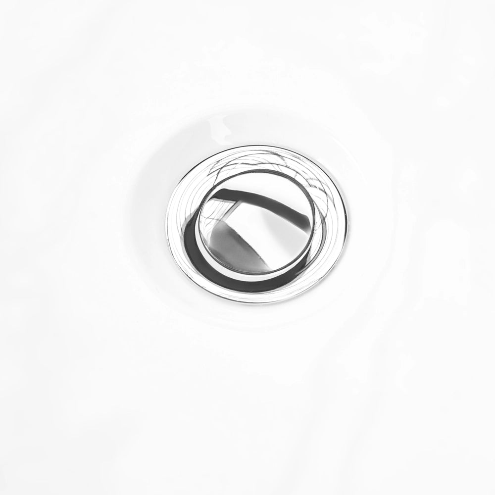 Vasca da bagno freestanding in acrilico bianco 170 cm design moderno con bordi scanalati forma ovale