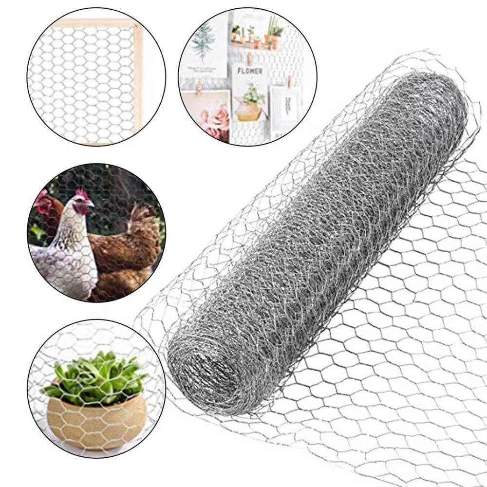 Trade Shop - Set 3pz Rete Metallica Zincata Maglia Esagonale 0.5x3mt Recinzione Protezione 020253 -