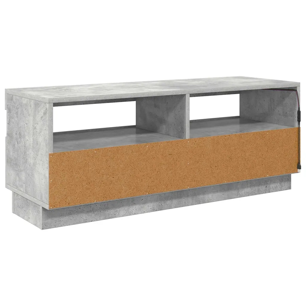 Mobile Porta TV con Luci LED Grigio Cemento 100x35x40 cm 804458