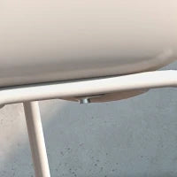 Set 4 Sedie in Plastica con Piedini Antiscivolo, 59x55x84 cm, Grigio