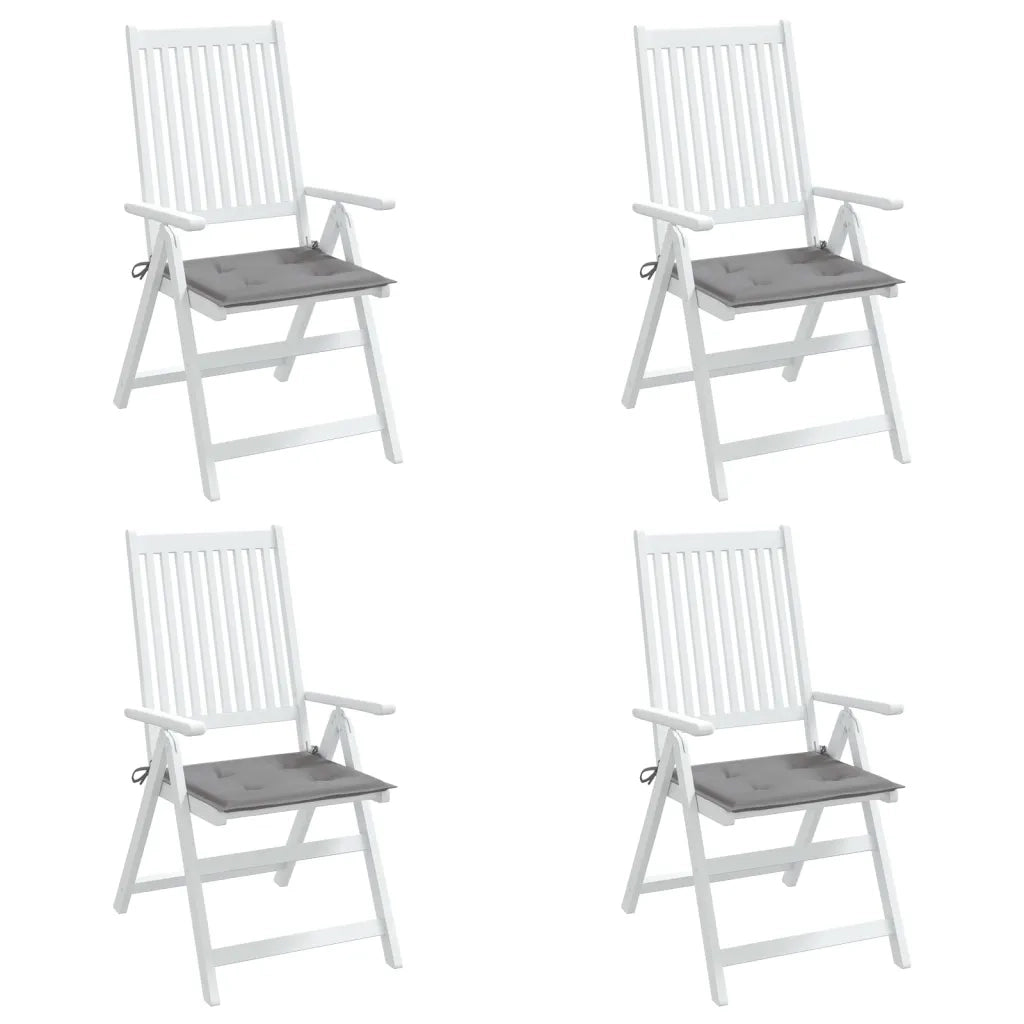 Cuscini per Sedia 4 pz Grigi 50x50x3 cm in Tessuto Oxford 314040