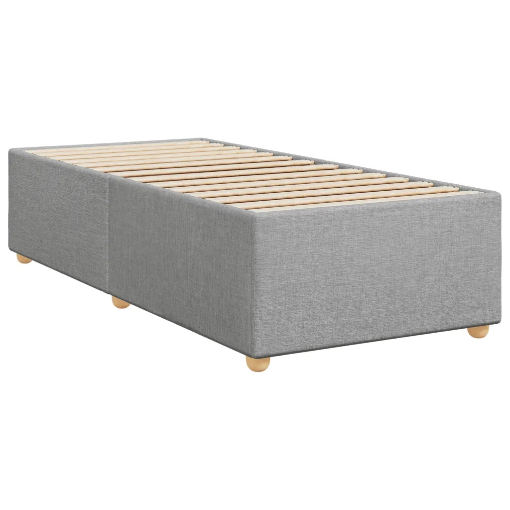 Giroletto a Molle con Materasso Grigio Chiaro100x200 cm Tessuto
