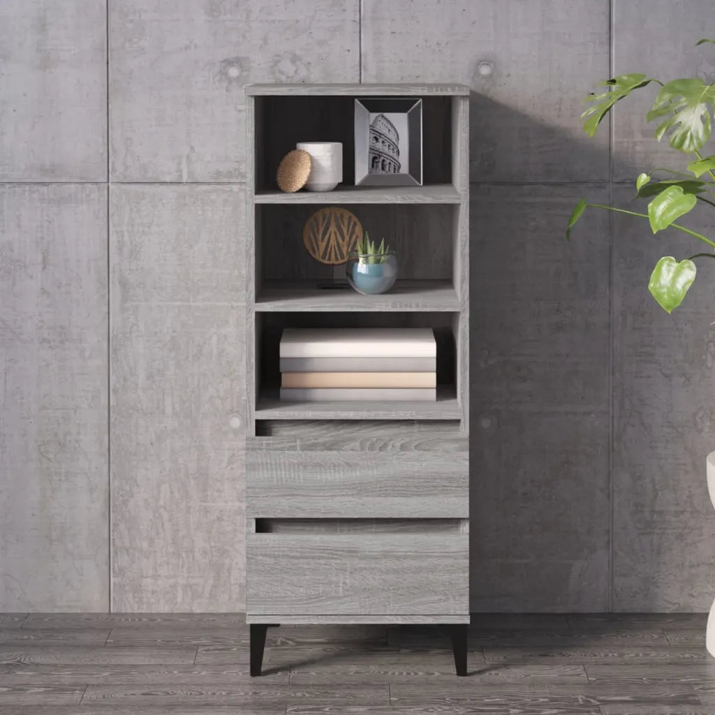 Credenza Grigio Sonoma 40x36x110 cm in Legno Multistrato cod mxl 26116
