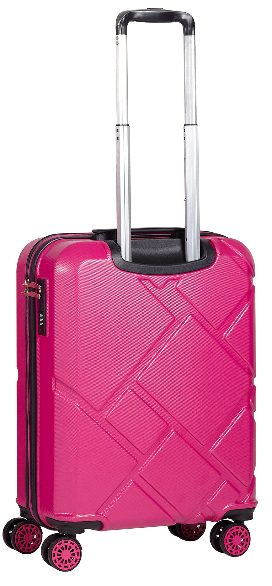 Trolley Valigia Bagaglio a Mano Rigida in ABS 4 Ruote TSA Ravizzoni Mango Fucsia