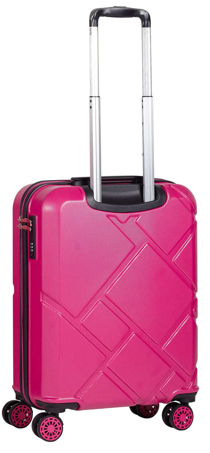 Trolley Valigia Bagaglio a Mano Rigida in ABS 4 Ruote TSA Ravizzoni Mango Fucsia