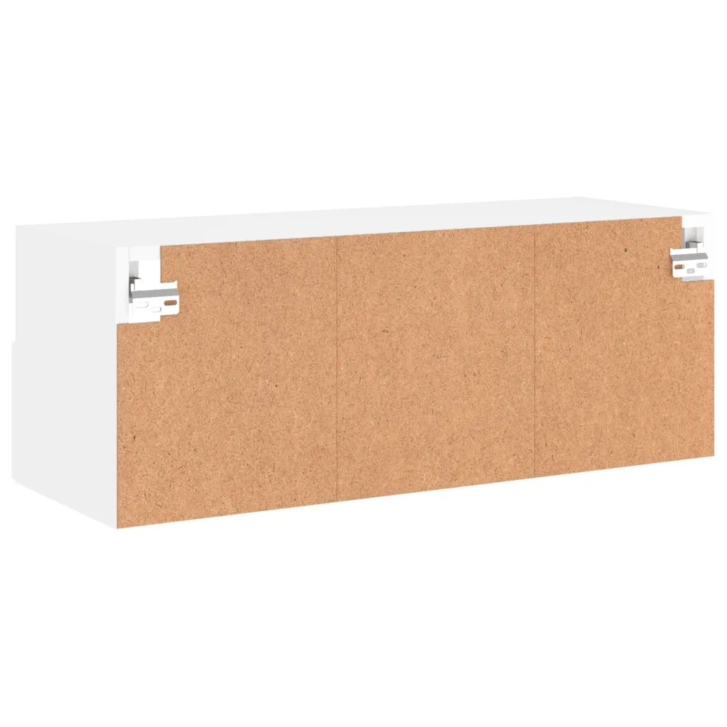 Mobile TV a Parete Bianco 80x30x30 cm in Legno Multistrato 836868
