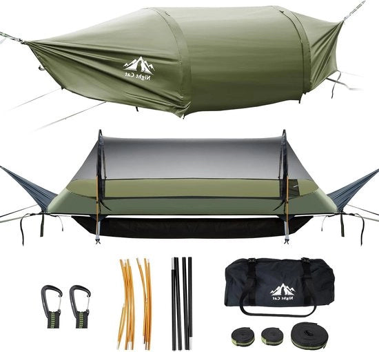 Hangmat con rete di protezione Impermeabile tenda da campeggio - 1 persona - Escursioni Campeggio - Giardino dietro casa Campo esterno hangmat 2 persone