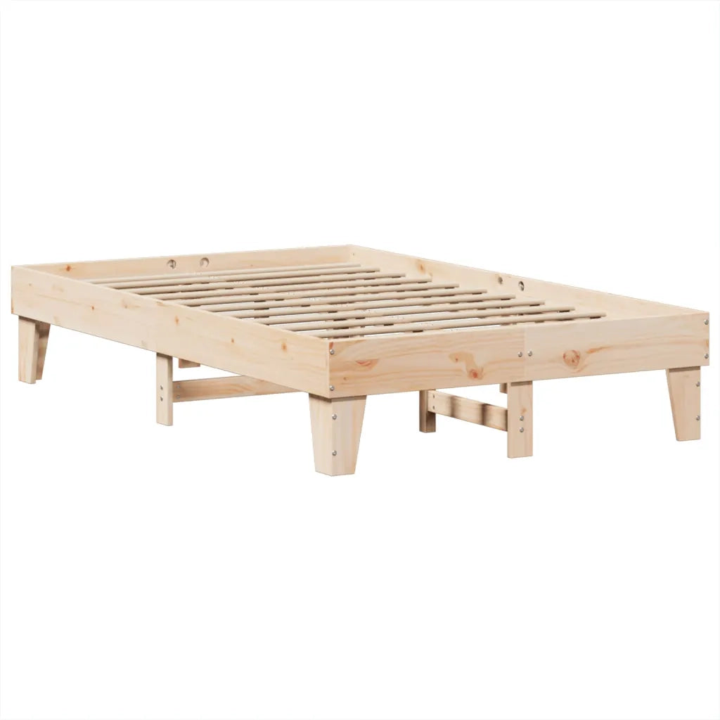 vidaXL Letto senza Materasso 135x190 cm in Legno Massello di Pino