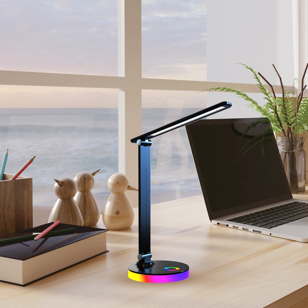 Lampada da scrivania nera RGB CCT LED 5W Bruno Milagro