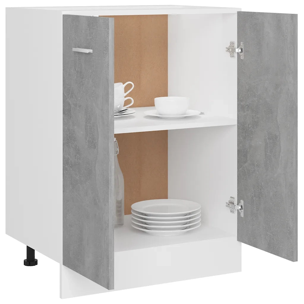 Armadio Inferiore “Lyon” Grigio Cemento 60x46x81,5cm 801192