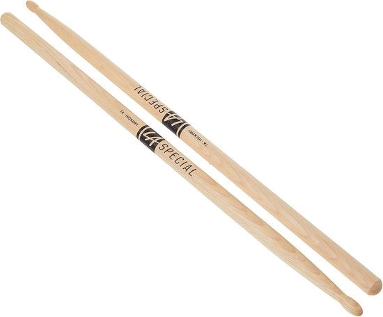 Set di bacchette a tamburo per tamburi acustici o elettronici - Bacchette a tamburo con punta ovale in legno - Bacchette a tamburo in cipresso - Peso e tonalità costanti - 3 paia