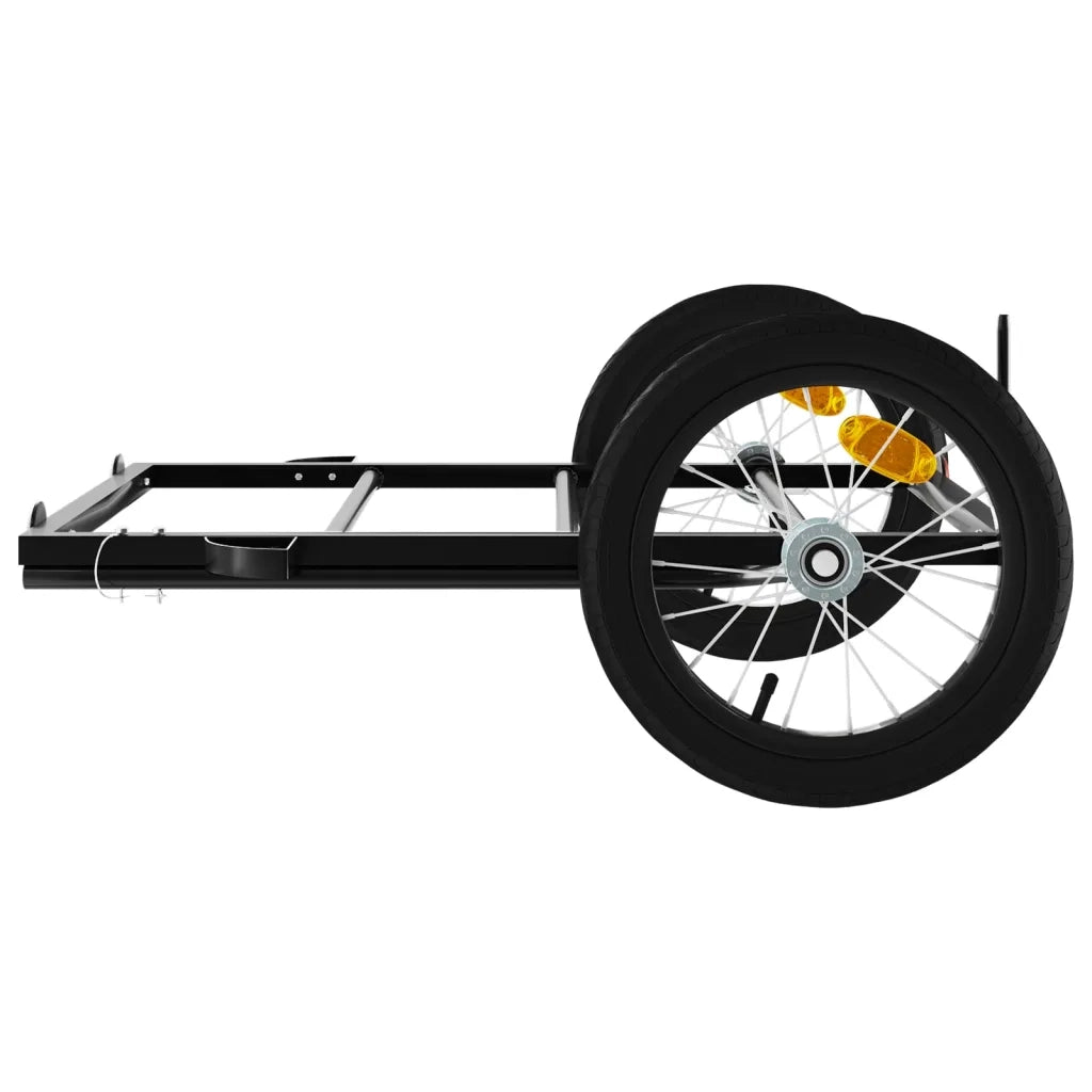 Rimorchio da Bici Nero 126x63x34 cm in Ferro