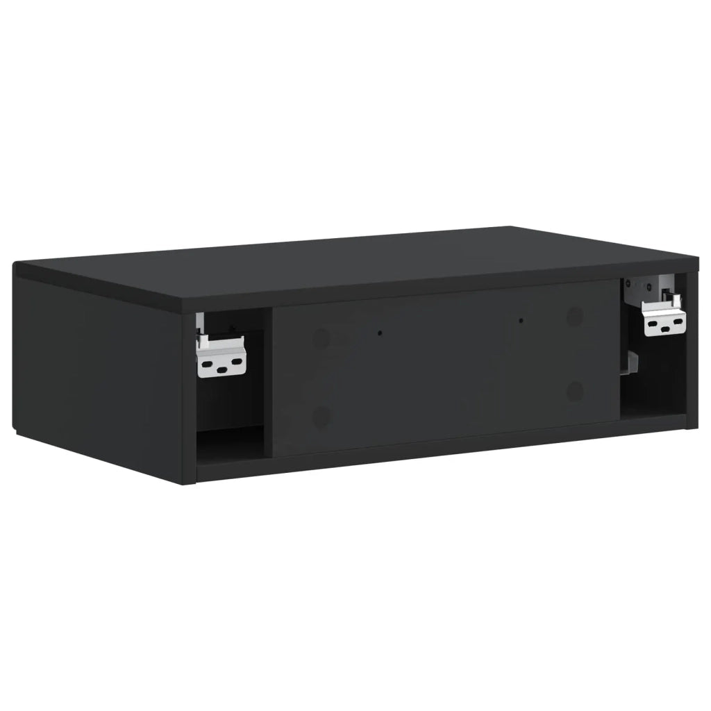 Tavolino da Parete Laterale Nero 59 x 34,5 x 17 cm 899336