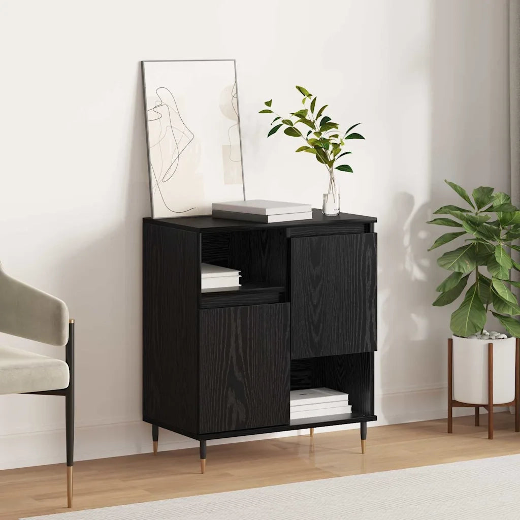 Credenza-Buffet-Armadio da cucina Rovere Nero 60 x 35 x 70 cm 258070