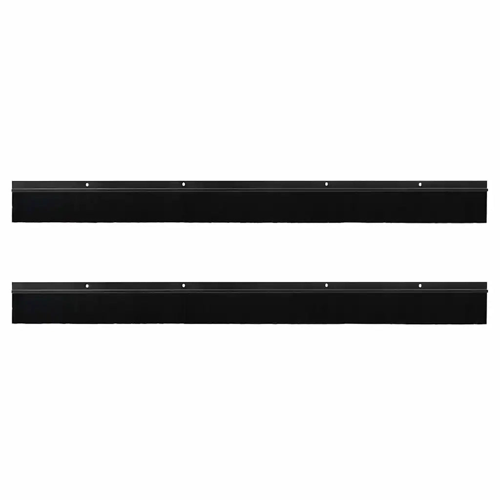 Spazzole per porte a vite 2 pcs Nero 100 cm Lega di alluminio 42019584