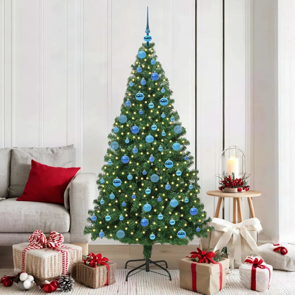 Albero di Natale artificiale con 300 LED Verde 180 cm 3396920