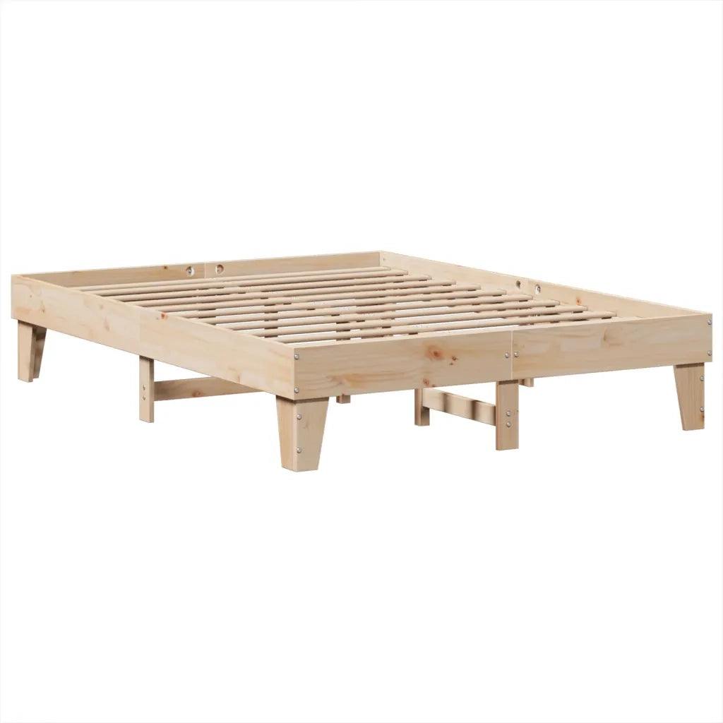 Letto senza Materasso 140x200 cm in Legno Massello di Pino 3308843