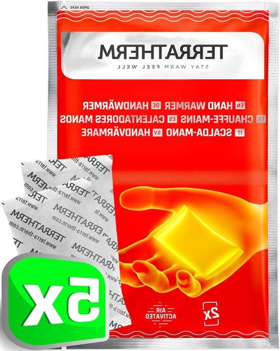 Manichini riscaldanti 5 pezzi - Contenitori riscaldanti per 12 ore di mani calde - Calore naturale - Manichini riscaldanti per le dita