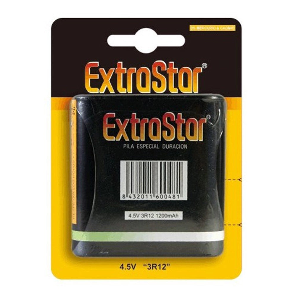 Trade Shop - Set 5 Pezzi Batteria Pila Batteria Zinco Carbone 4,5v 4.5v 3lr12 Piatta Alcalina -
