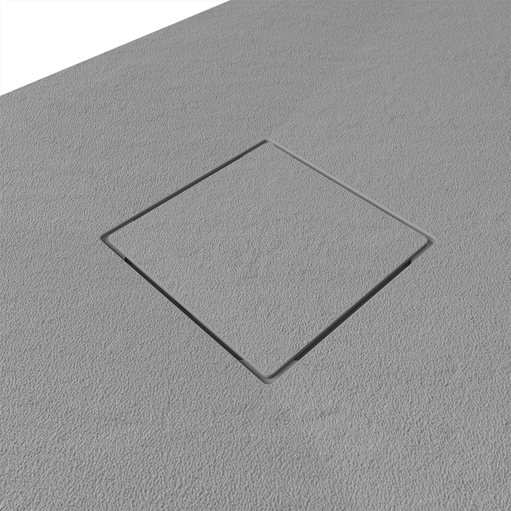 Piatto doccia 80x80 cm semicircolare colore grigio effetto pietra | Samos