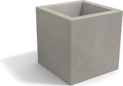 Piantina quadrata in polietilene 25 cm grigio perlatino - Importata - vaso per piante giardinaggio
