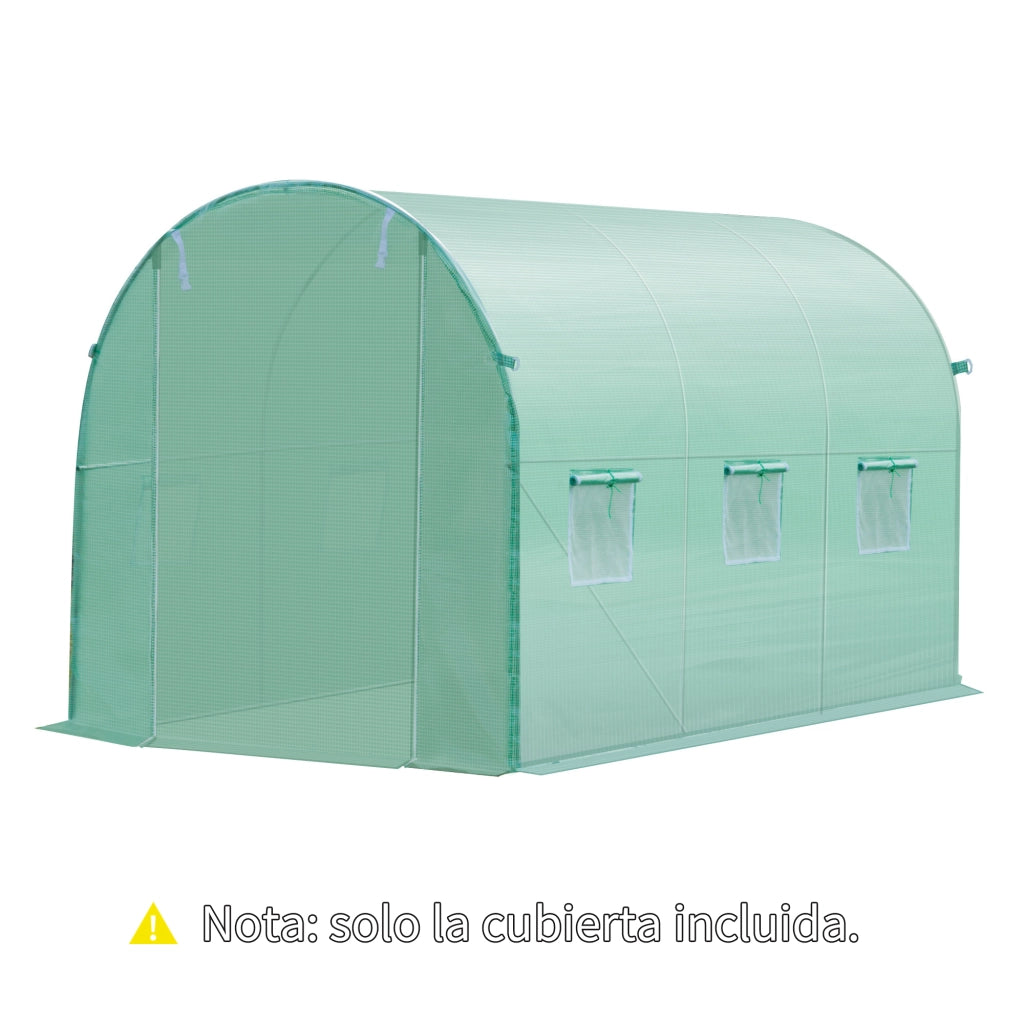 Serra in Polietileno 3x2x2 m con Finestre e Porta ¨C zephmum ¨C Verde