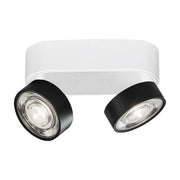 Hole Applique e Plafoniera LED 13W 3000K CRI90 Bianco/Nero - Lampada da soffitto e parete in alluminio pressofuso - Rossini Illuminazione