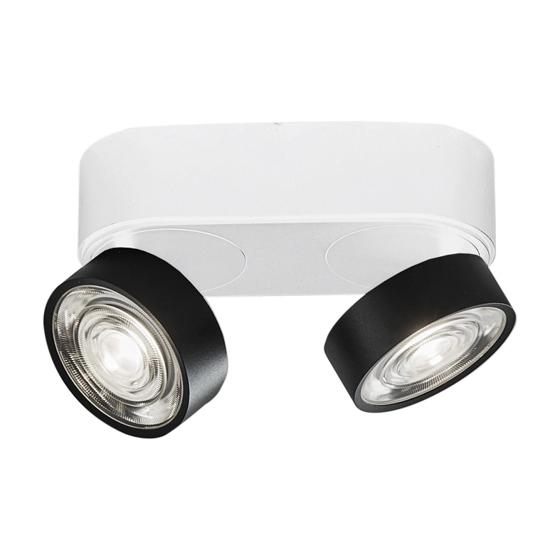 Hole Applique e Plafoniera LED 13W 3000K CRI90 Bianco/Nero - Lampada da soffitto e parete in alluminio pressofuso - Rossini Illuminazione